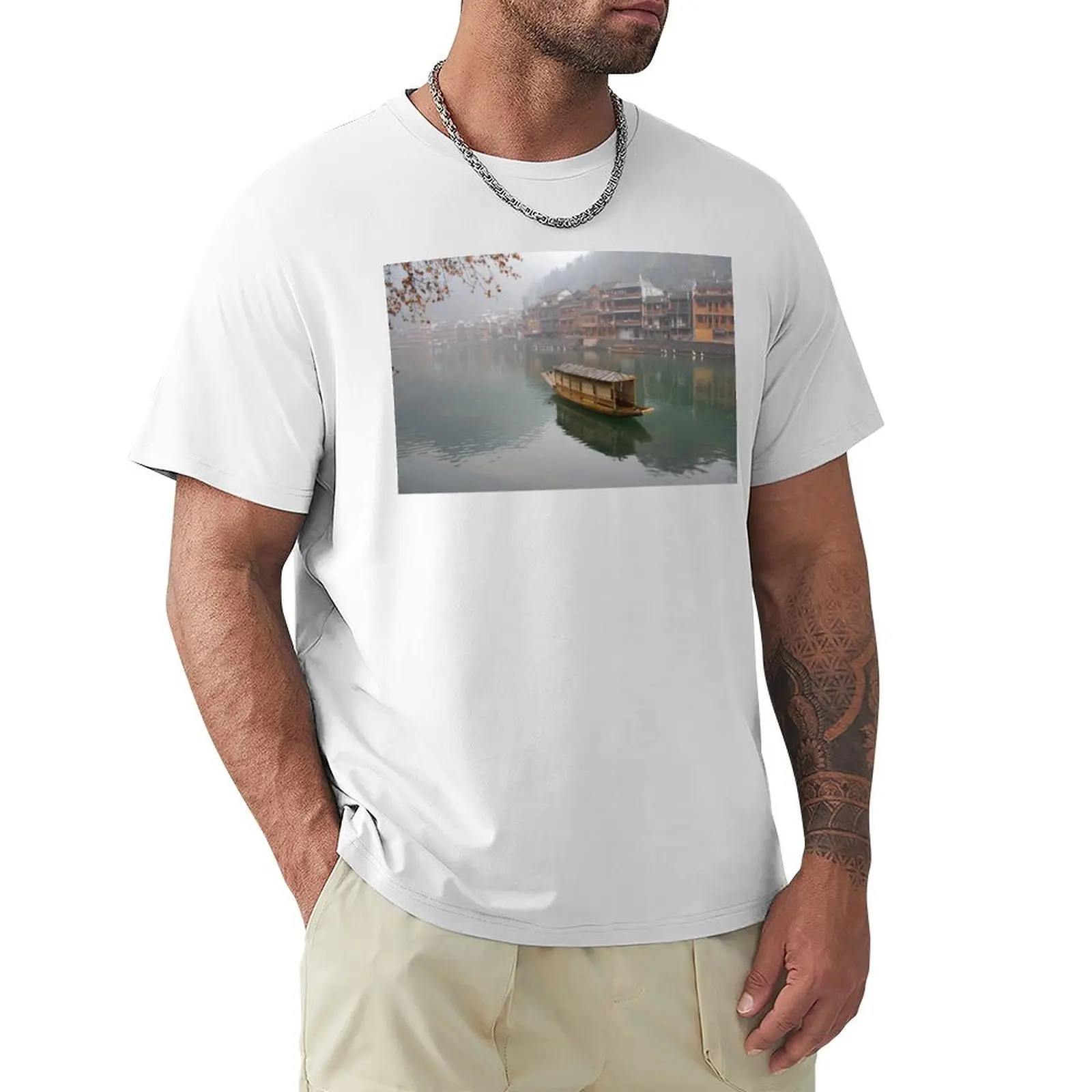 

Lonely Boat T-Shirt vintage clothes blanks cute tops hippie clothes men clothings