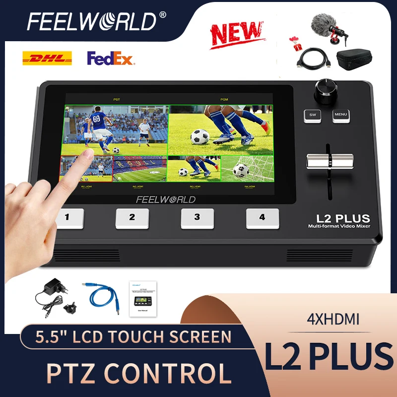 Мультикамера FEELWORLD L2 PLUS смеситель для жидкокристаллического видео сенсорный