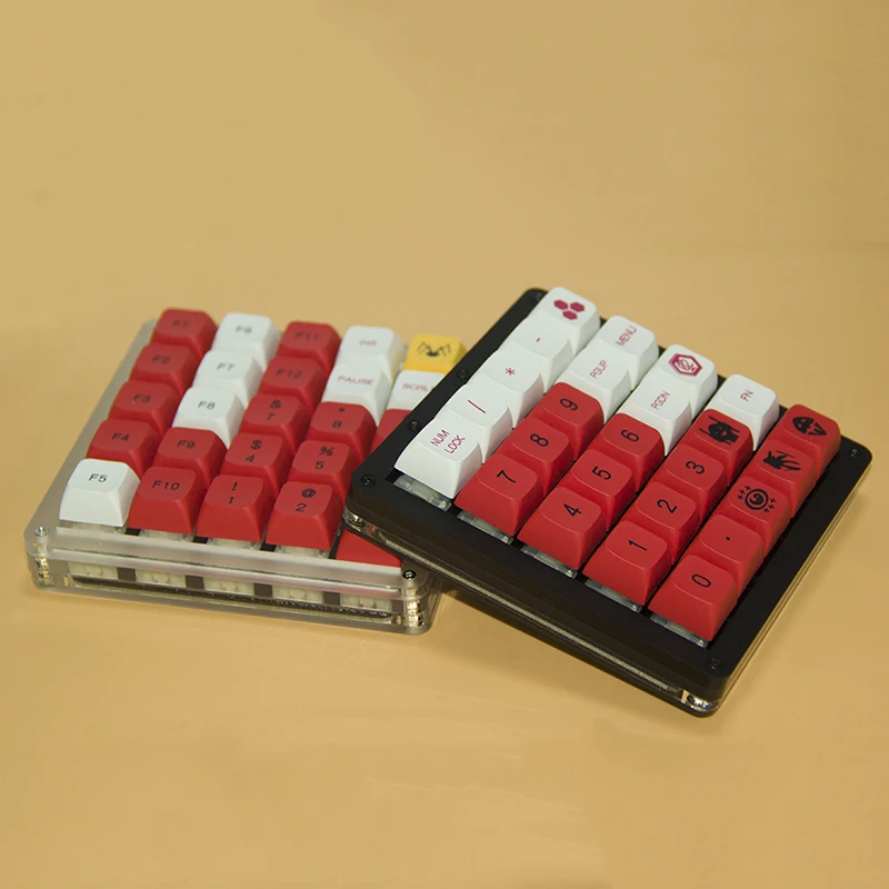 25 teclas, iluminação quente, configuração para teclado mecânico, sem teclas