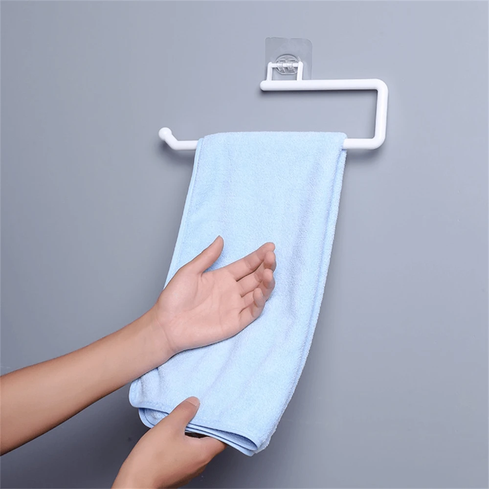 1 Piece Punch-free Toilet Towel Rack Practical Tissue Storage Rack Bathroom Cabinet Roller Paper Bathroom Accessories