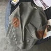 New Men Pullover Sweater Fashion Patch Designs Oversized Knitted Sweater Harajuku Streetwear Thick O Neck Causal Pullovers Wool 1