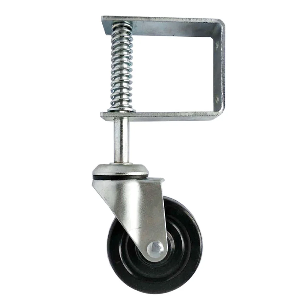 

Spring Loaded Gate Castersss 4inch Gate Castors Wheels Heavy Duty Spring Gate Shock Absorption Rubber Universal Castor