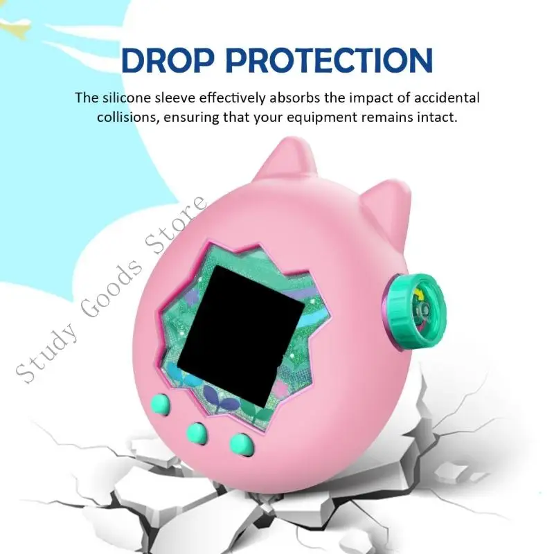 Tamagotchi Paradise Case Cute Pink Silicone Case With Lanyard For Tamagotchi Paradise - Kid Friendly, Protective Shell Pink Tamagotchi Case