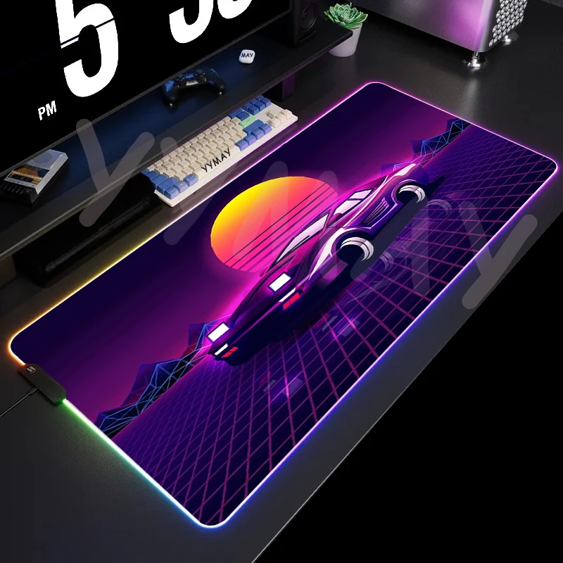 

Neon City RGB Mouse Pad Gaming Mousepads LED Mouse Mat Keyboard Mat Anti-slip Best Choice Mousepad XXL Luminous Desk Rug