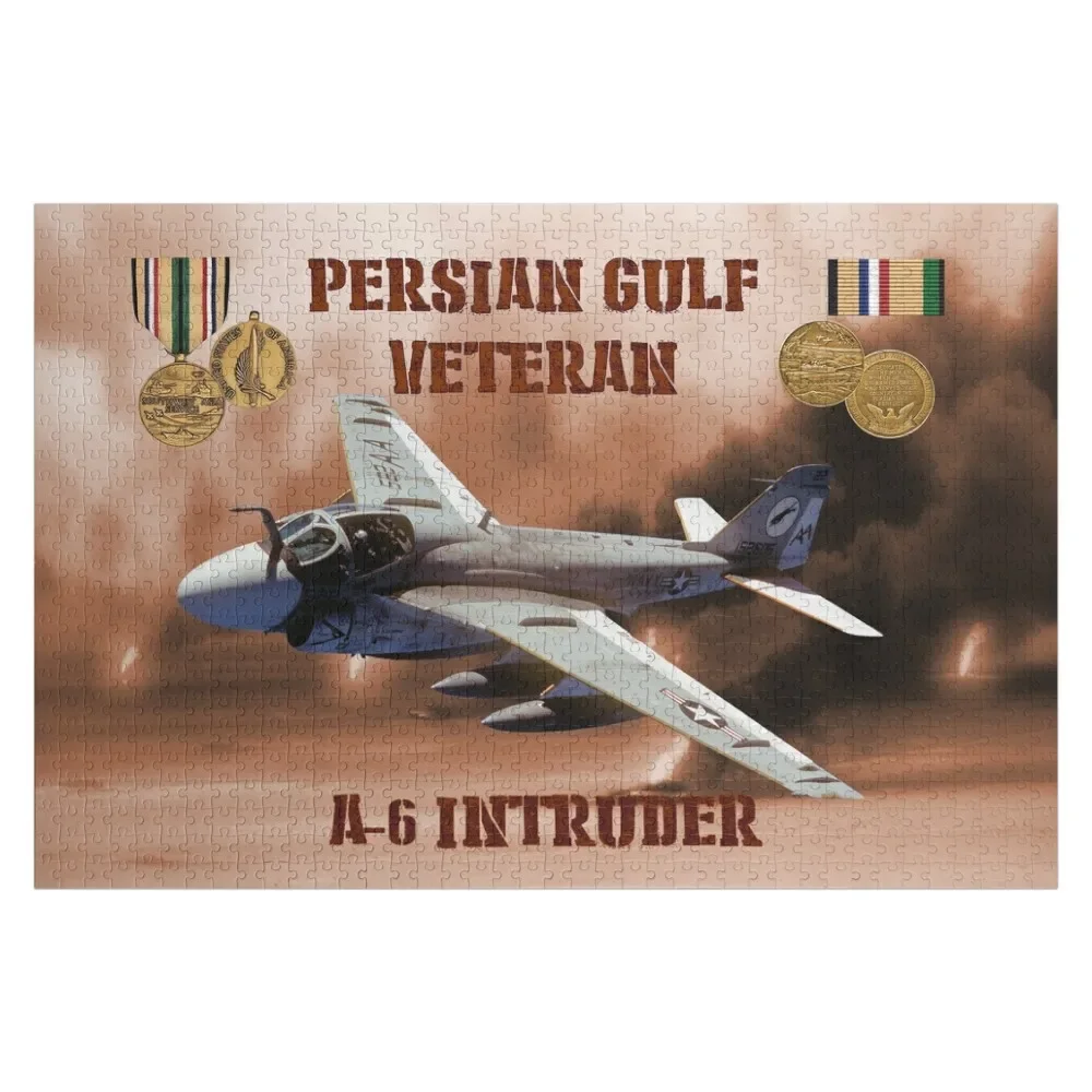 A-6 Intruder Persian Gulf Veteran Jigsaw Puzzle Personalize Custom Kids Toy Name Wooden Toy Puzzle marques houston veteran 1 cd