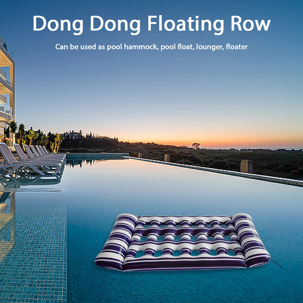 Inflatable Water Sleeping Bed PVC Floating Lounger Air Mattress Portable Swimming Pool Air Mattress Outdoor Swimming