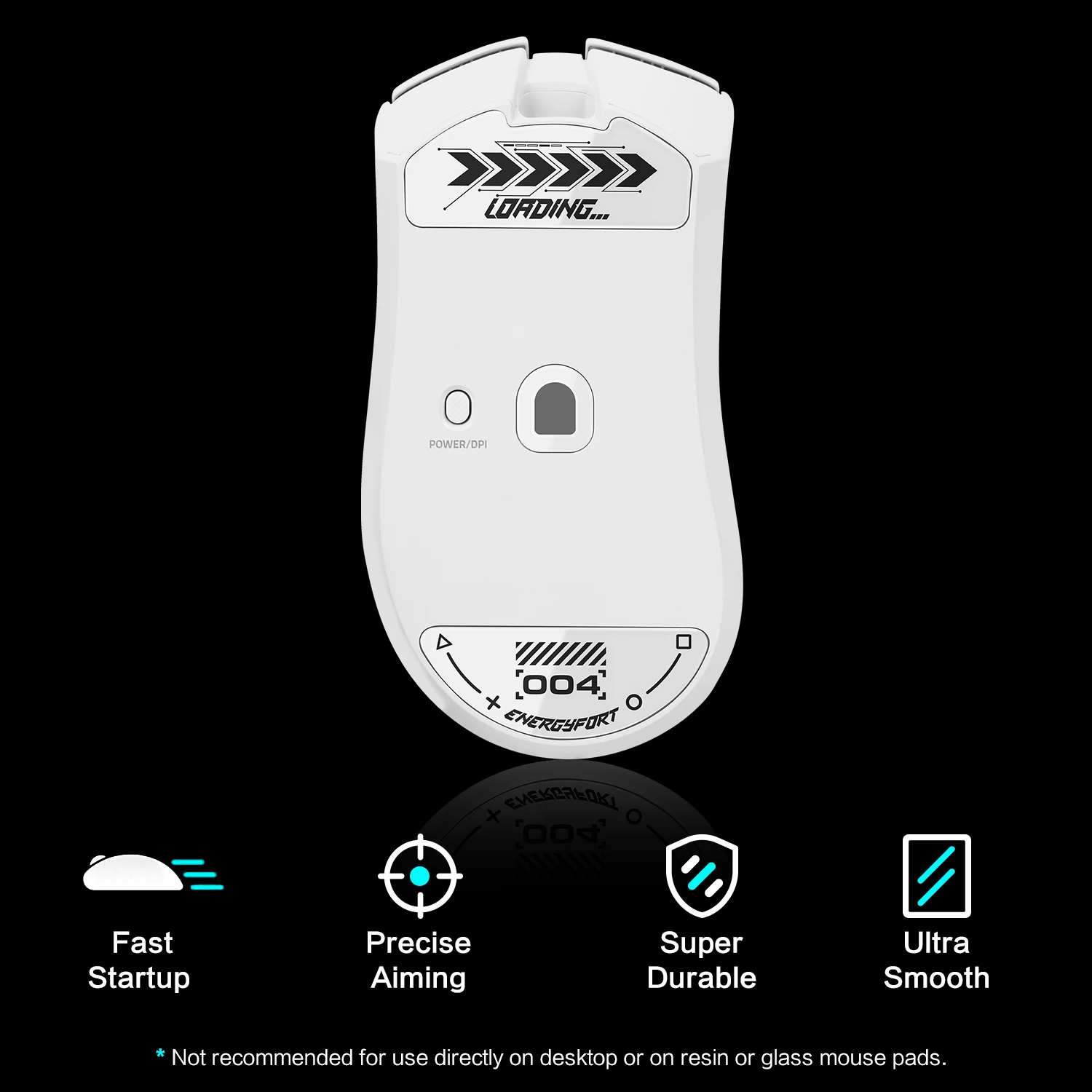 Razer DeathAdder V4 Pro 마우스 피트 패드 용 유리 마우스 스케이트 부드럽고 내구성이 뛰어난 게임 마우스 액세서리 슬림 강화 유리