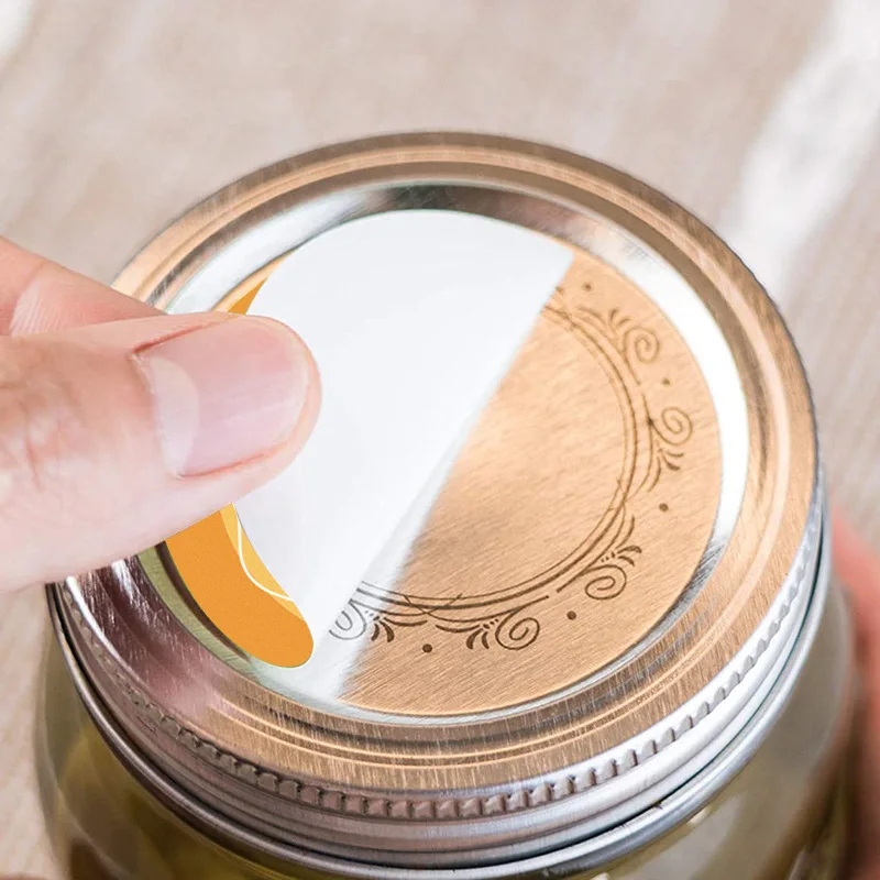Spice Label Stickers Round Can Labels Stickers For Cans Jar Lids Colorful Self-Adhesive Waterproof Removable Date Label label stickers