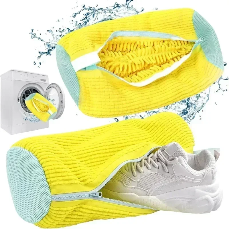 Schuhwaschbeutel für Faule, Zylindrischer Waschmaschinen-Wäschebeutel, Schuhschutz und Anti-Verformungs-Waschbeutel – Detail 2