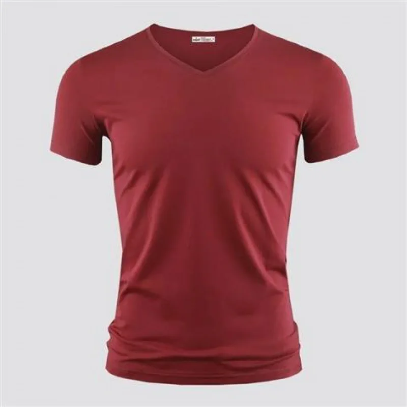 Red V-neck