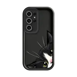 Charming Cat Pattern Shockproof Phone Case - Durable Protective Sleeve for Galaxy S26 Plus (HS)