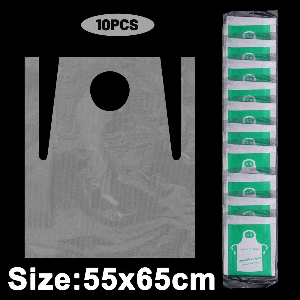 10PCS חד פעמי מטבח סינרי פלסטיק עמיד למים סינר בנפרד אריזה שמלות לגברים נשים מטבח הגנת אבזרים