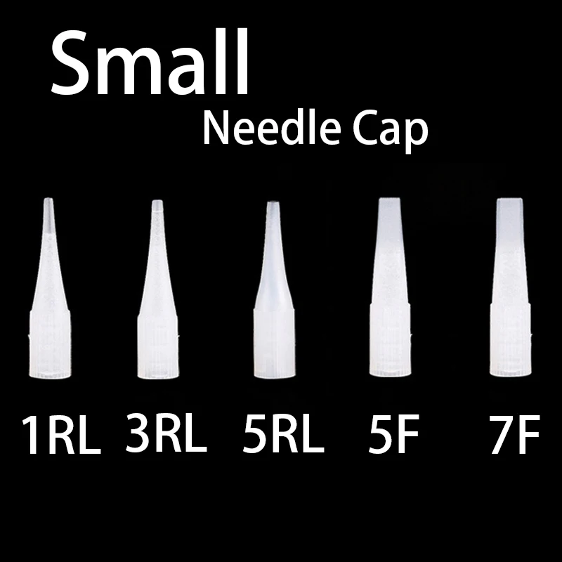 500pcs 0.35*50mm Tattoo Small Caps Nozzle Permanent Makeup Needle Tip For Sunshine & Giant sun G-8650 G-9740 Eyebrow Lip Machine