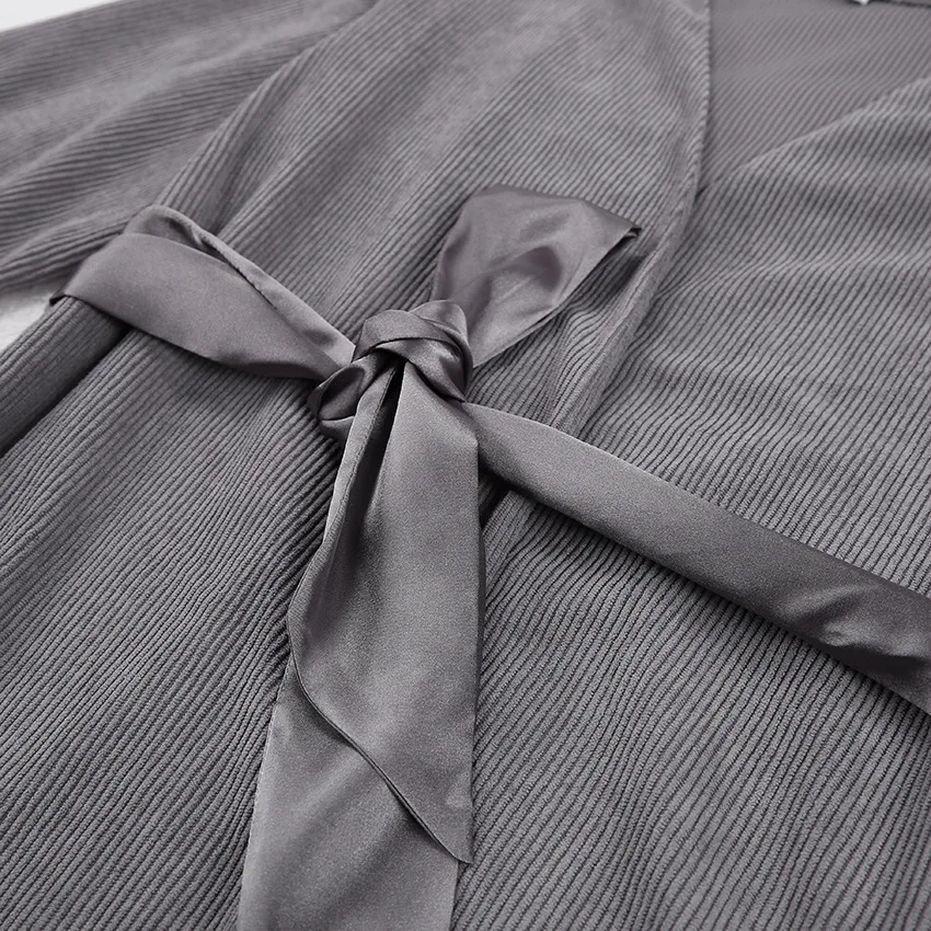 Knitted Women Pajama 3 Pieces Set Solid Autumn Winter Ladies Sleepwear Long Sleeve Long Pant Homesuit Kimono Suit For Female