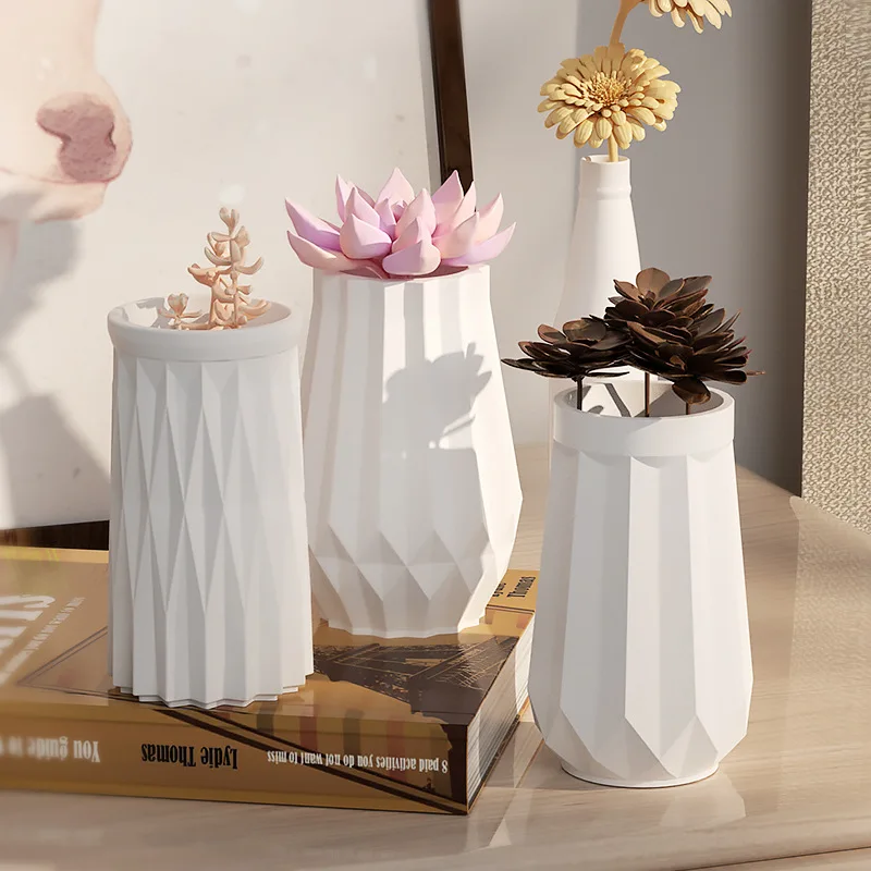 Gypsum Flower Vase Silicone Molds DIY Irregular Flower Arrangement Ornaments Resin Mold Pen Holder Toothbrush Cup Plaster Mould