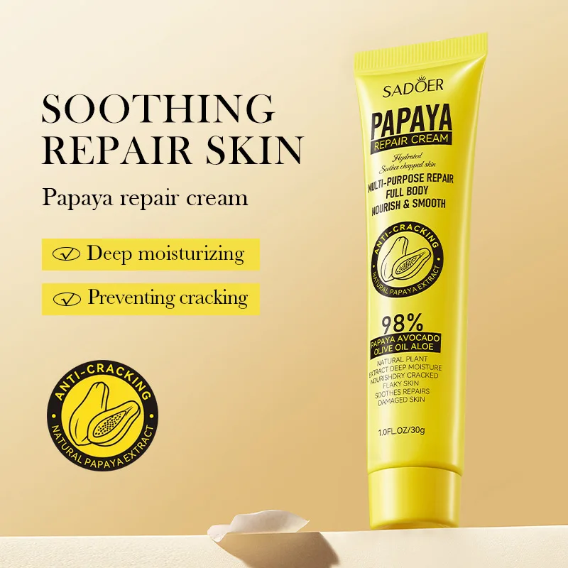 SADOER Papaya Moisturizing Cream Anti cracking Repair Hydrating Heel Neck Face Universal Body Cream Skin Care Products 2