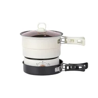Cuiseur électrique Portable 110V/220V, marmite pliable, 1,6 l, multi-cuiseurs, Type fendu, cuiseur à riz, poêle à frire, voyage à domicile 6