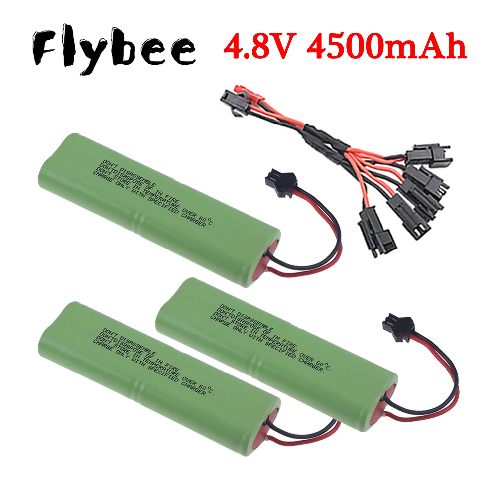 

4.8V 4500mah NiMh 4*AA Rechargeable Battery with 5-in-1 Charging Cable For Rc toys Cars Truck Tanks Robot Boats Spare Parts