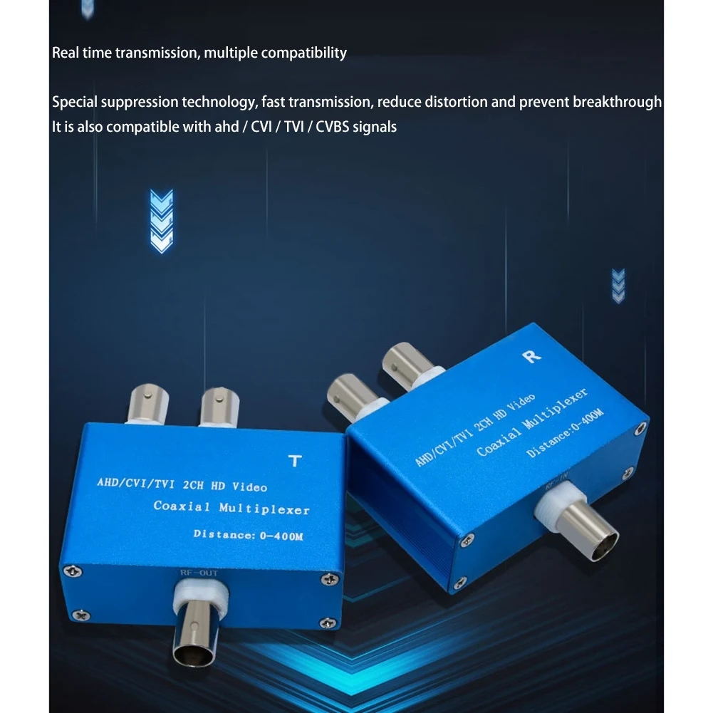 B50B-1080P AHD/CVI/TVI / 2CH HD 비디오 동축 멀티플렉서(동축 케이블 전송에서 2채널 비디오)