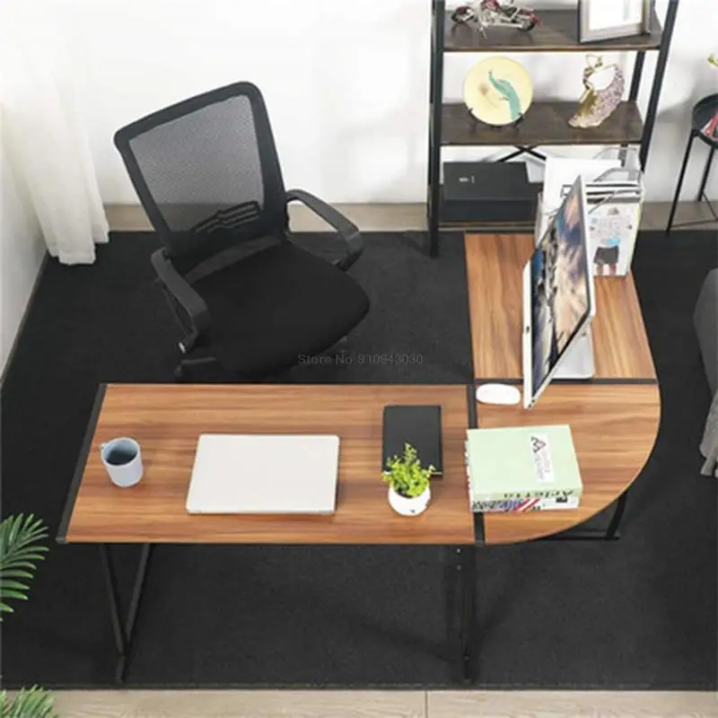 Home Office Desktop Computer Desk Furniture L-shaped Corner Desk Writing Desk Furniture Work Standing Desk