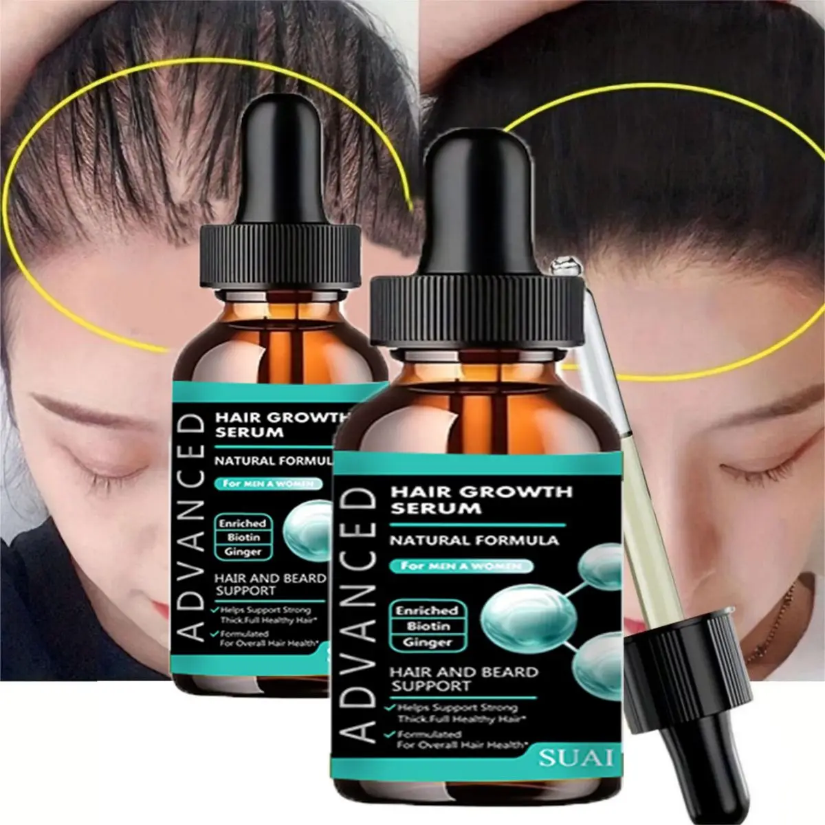 Hair Growth Serum for Men Essential Oil Hair Repair Furcation Protection Anti-hair Loss Beard