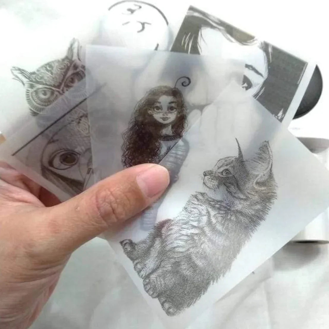 1/2/3/5PCSMini Printer Paper Transparent Thermal Sticker Paper Self-adhesive Printer Paper Printer For Photos Notes 5.7 x 2.5cm