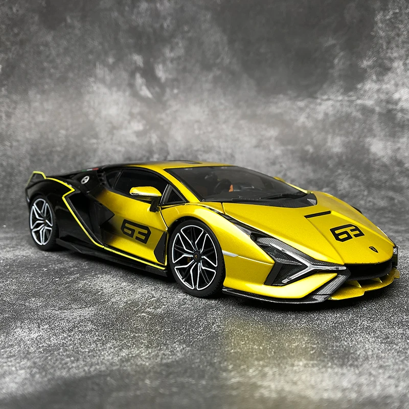 

Bburago Lamborghini Sian FXP 37 Car Model Alloy Diecast Toy Collection Metal Vehicle Simulation Collectible 1:18 Scale