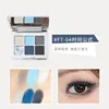 Shedella Six Color Smoked Eye Shadow Plate Purple Glitter Pearl Matte Makeup 6