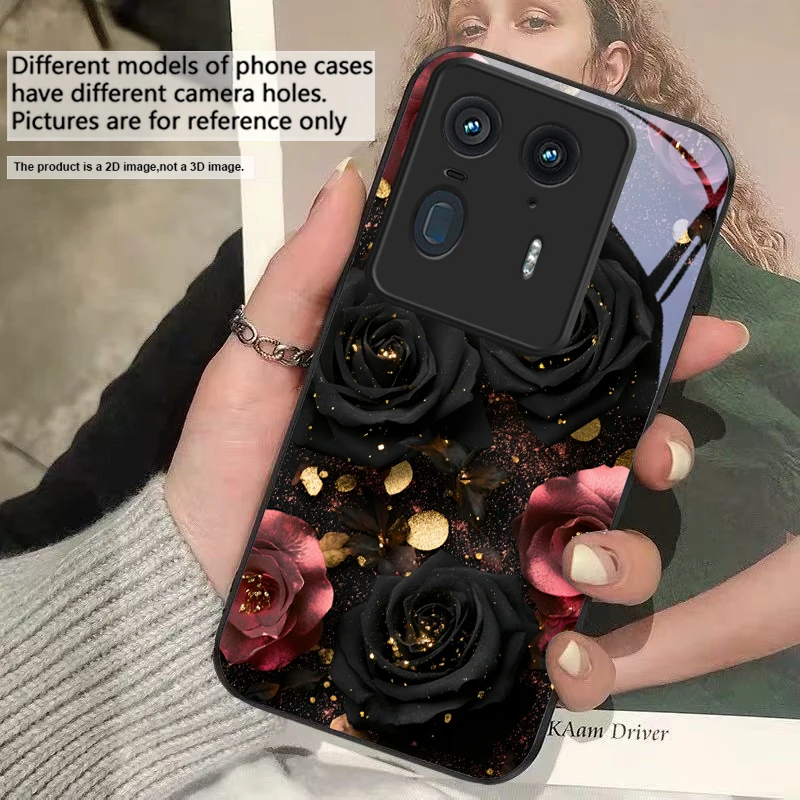 Wine Red Floral Petals Glass Phone Case