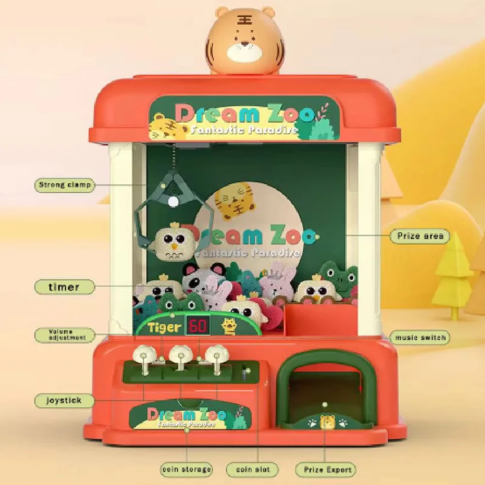 Clip Doll Claw Machine Kids Toys Coin Operated DIY Mini Doll Grabber Claw Arcade Crane Machine Portable Board Game Girls Gifts 3