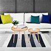 Round Coffee Table Set of 2, Small Mid Century Modern Rattan Coffee Table, Boho Side Table End Tables for Living Room Bedroom 4