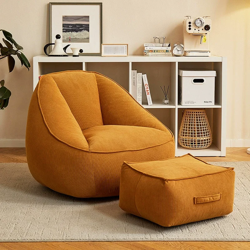 Bean Bag Lazy Corduroy Comfortable Sofa Single Bed Tatami Bedroom Balcony Casual Lightweight Small Sofa Living Room