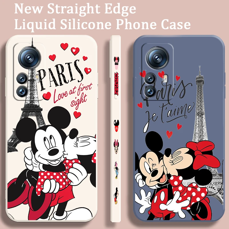 Disney London Minnie Mickey Liquid Corda Sinistra Per Xiaomi Mi 13T 13 12T 12 11T 11I 11 A3 10T 10 9 Pro Lite Ultra 5G Tpu