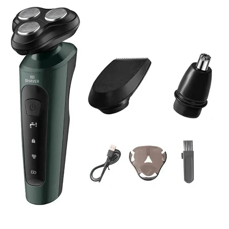 

Electric Shavers For Men Waterproof Electric Trimmer Razors Wet Dry Use Rechargeable Battery Rotary Shavers Spare Parts