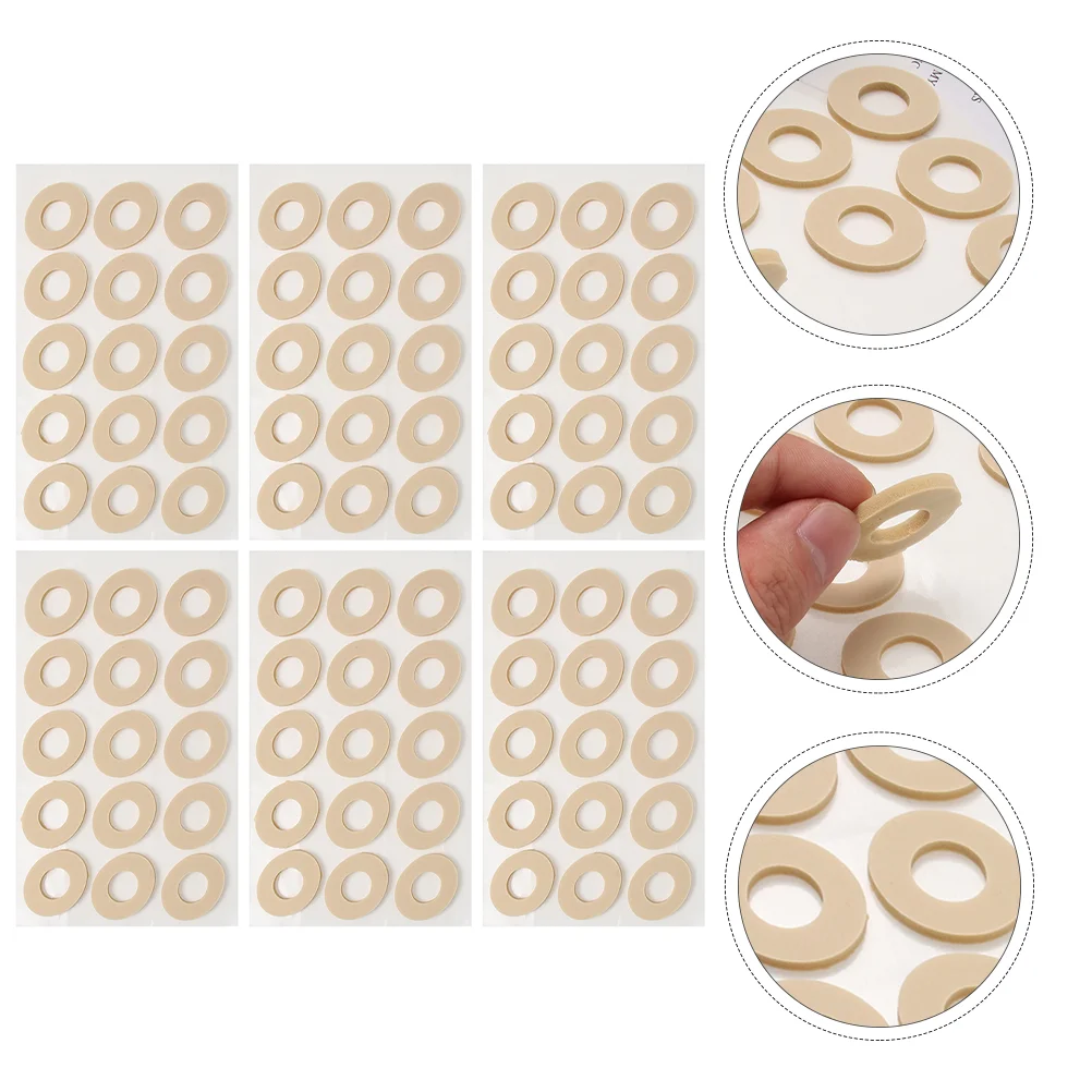 

90 Pcs/6 Latex Corn Stickers Allí Removedor De Gel Foot Pads Callus Cushions Mat Protector Non-woven Fabric Toe Paste