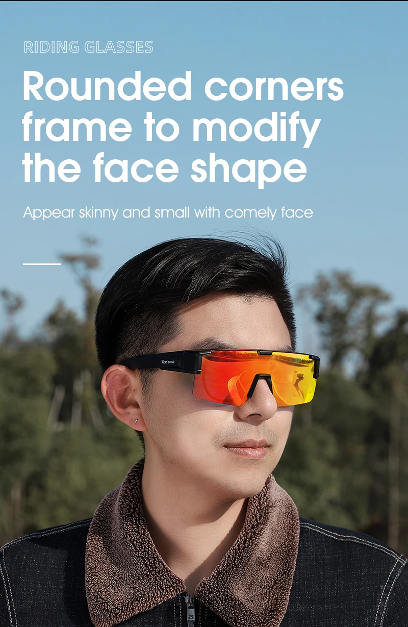 WEST BIKING Photochrome Sonnenbrille UV400 Blendschutz Überbrille für Kurzsichtige Radfahren Outdoor Fahren Leichte Sportbrille – Detail 16