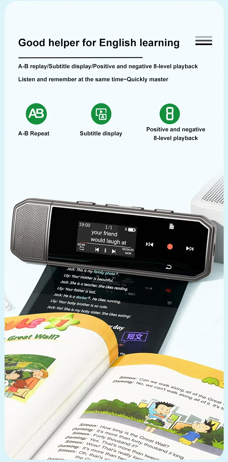 Ruizu Usb Mp3 Player Mini 64 Gb Touch Key Bluetooth 5.3 Sport Clip Musik Player Unterstützung Fm Radio Recorder E-Book Schrittzähler Sdebcf8D1047E449Aa9907Defd9324740C