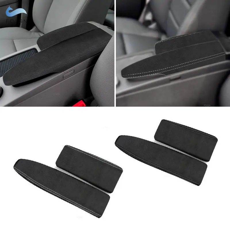 

Для Mercedes Benz C E GLK Class W204 W212 X204 2008-2014 ABS + замшевая кожаная Автомобильная центральная консоль подлокотник крышка декоративная отделка