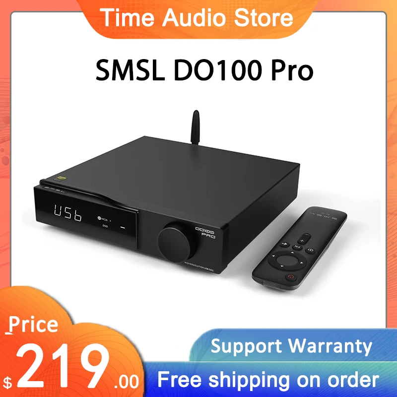 

SMSL DO100 Pro Hi-Res MQA DAC Dual ES9039Q2M Decoder Bluetooth5.1 DSD512 OPA1612 HDMI-ARC High End Digital DAC For PS5 DO100pro