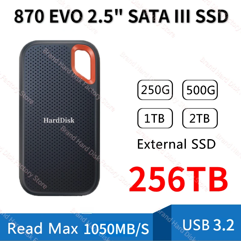 

2tb E61 4T Type-c Portable HDD 1tb 256TB 1050M External Hard Drive USB 3.1 HD SSD Hard Drive Solid State Disk for Laptop ps5