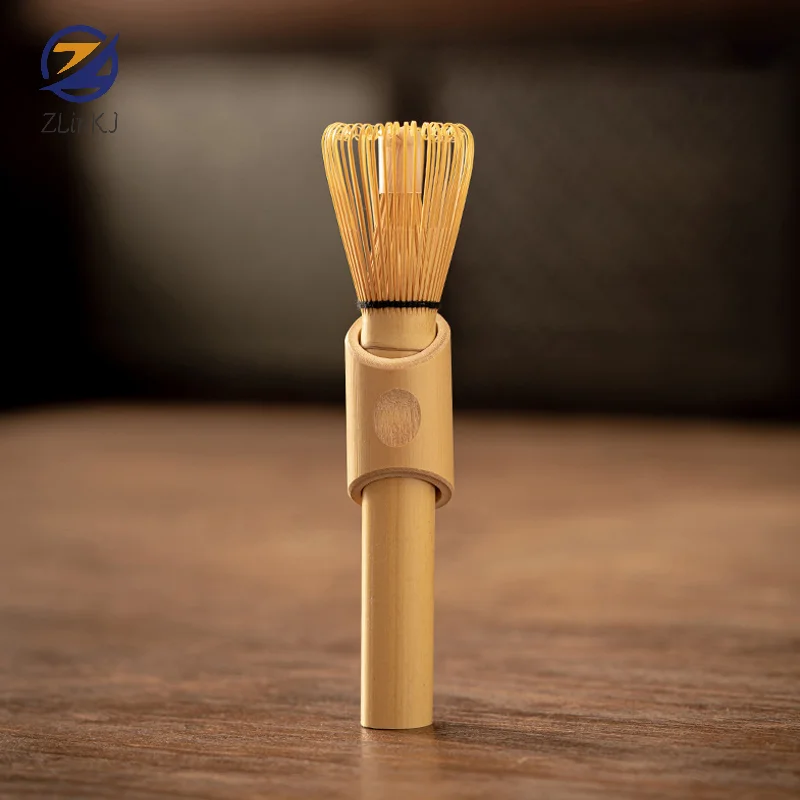 Matcha Whisk With Long Handle Matcha Powder Brush Tool Japanese Style Handcurled Bamboo Tea Whisk