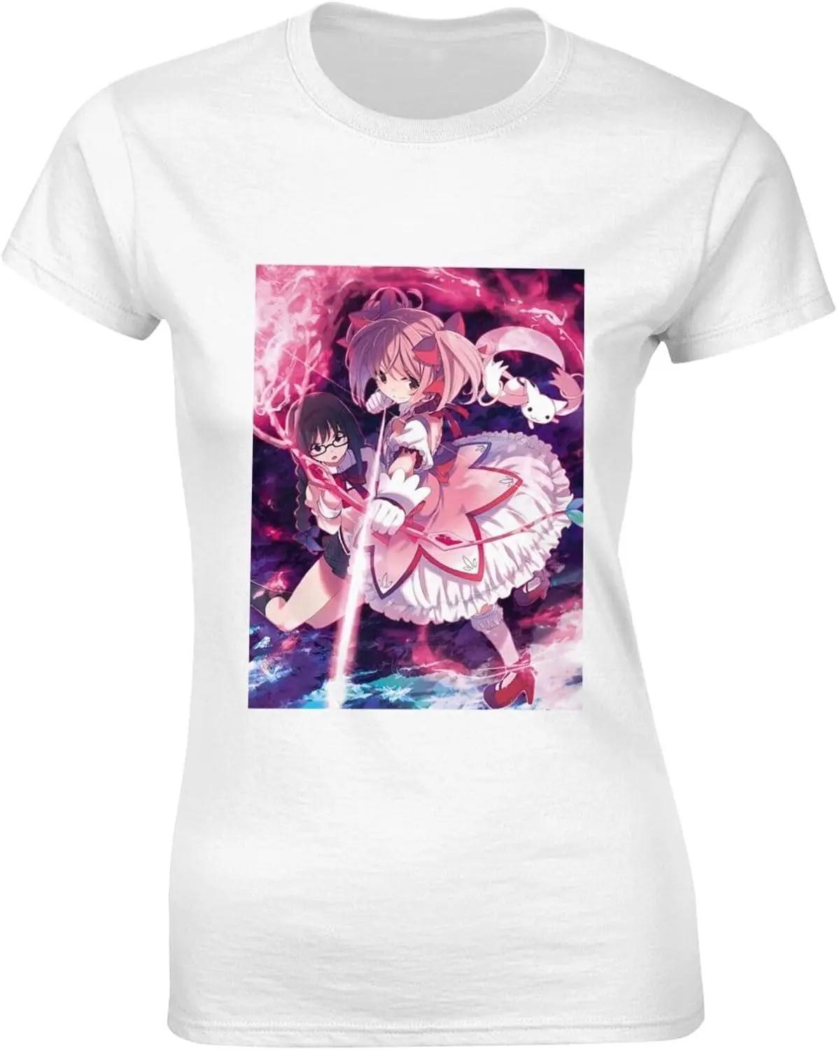 

Puella Magi Madoka Magica Women's T Shirt Short Sleeve T T-Shirt Casual Top