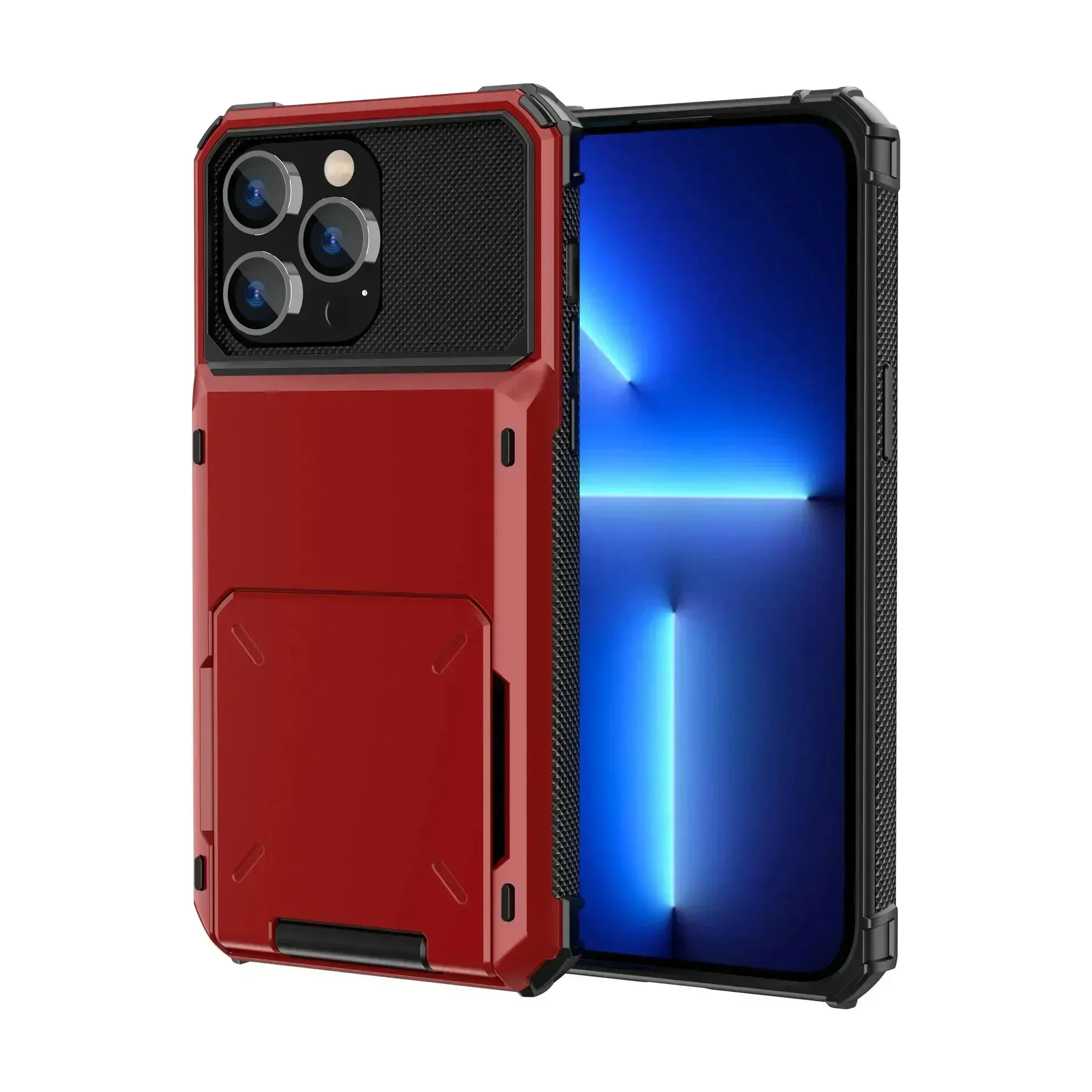Premium Card Holder Wallet Case with Hidden Flip Slot and Protective Hard Back Cover