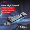 SSK USB 3.2 Solid State Pen Drive 550MB/s High Speed USB Type C Flash Drive 2TB 1TB 512GB 256GB USB Gen 2 Pendrive Flash For PC 1
