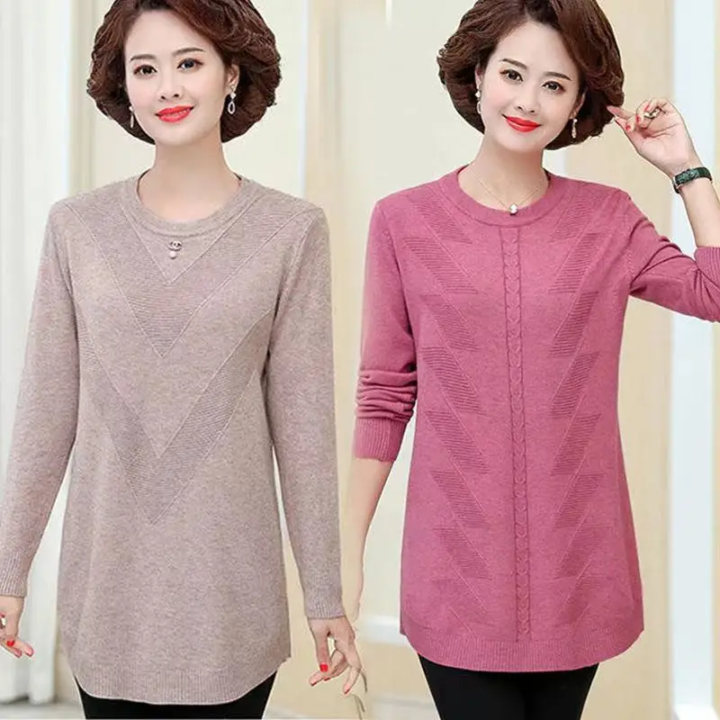 

Новинка 2024, Однотонный женский модный новый осенний свитер с длинным рукавом, женские топы, вязаная нижняя рубашка, лидер продаж, T182