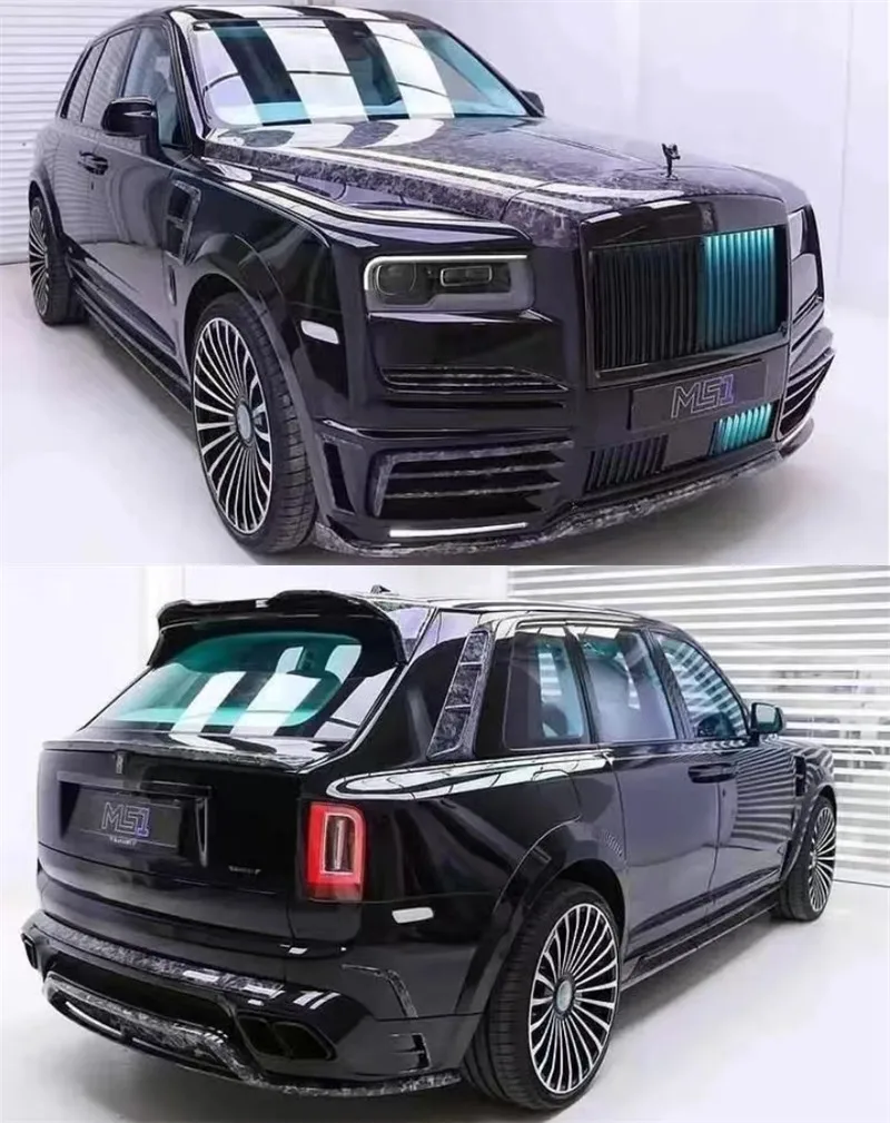 Per Rolls Royce Cullinan 18-21 Real Dry In Fibra Di Carbonio Labbro Anteriore Diffusore Posteriore Paraurti Gonna Laterale Spoiler Hood Body Kit Msy S