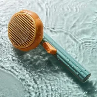 Fast Delivery Flower Pumpkin Shape Eco-Friendly Stainless Steel & ABS Pet Grooming Brush Sunflower Cute Hair Cleaner Comb 4
