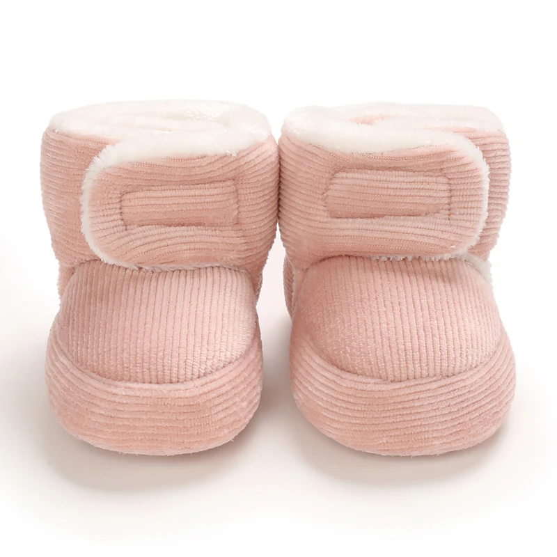 Winter baby cotton shoes thick plush snow boots comfortable soft casual 0-18 month old baby walking shoes
