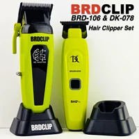 BRD106 078 Hair Clipper 7500RPM 7200RPM Hair Salon Trimmer DLC Blade with Charging Base Barber for Men New Professional BRDCLIP