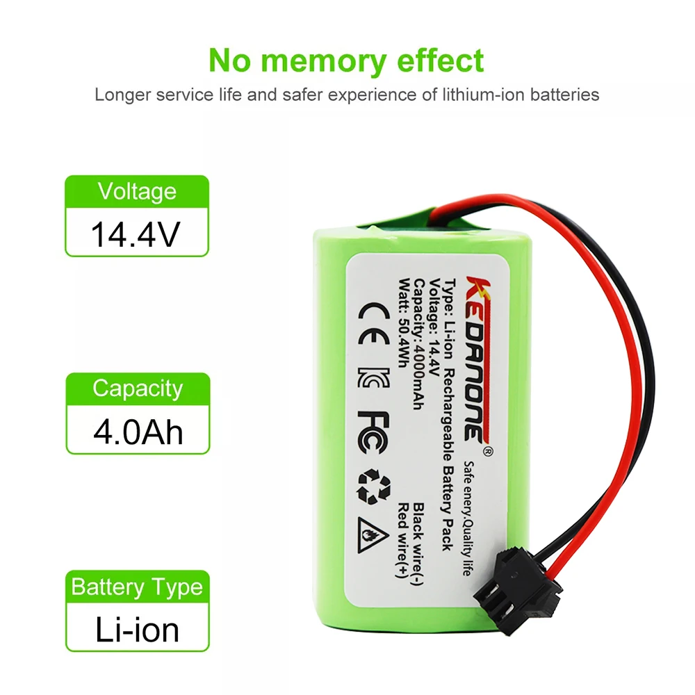 

New 18650 14.4V 4000mAh Lithium Battery Pack,For Robot Vacuum Cleaner N79 N79S DN622 Eufy Replacement Li-ion Battery